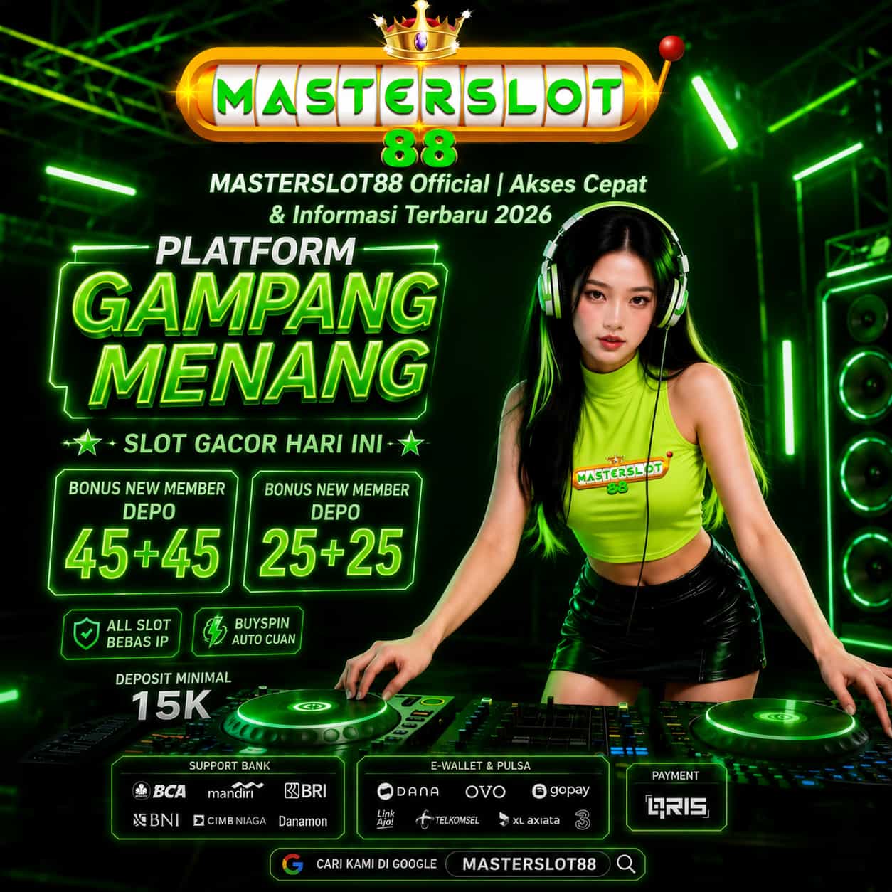 Banner MASTERSLOT88 Slot Online RTP Tertinggi
